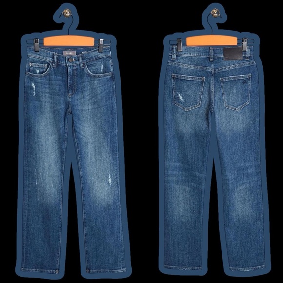 DL1961 Boys ‘Brady’ Slim Fit Distressed Jeans in “Playhouse” Size 12 - Picture 1 of 16